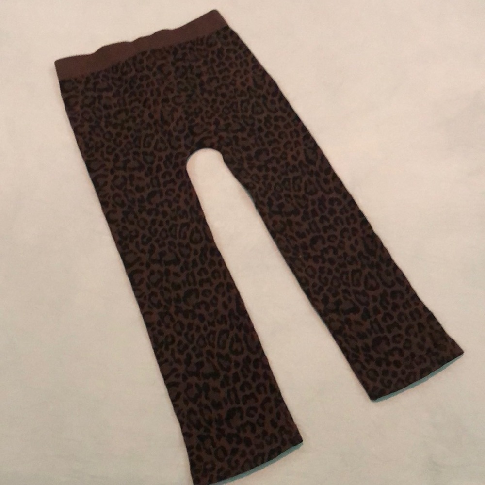 Nikibiki Brown Animal Print Cropped Leggings One Size
